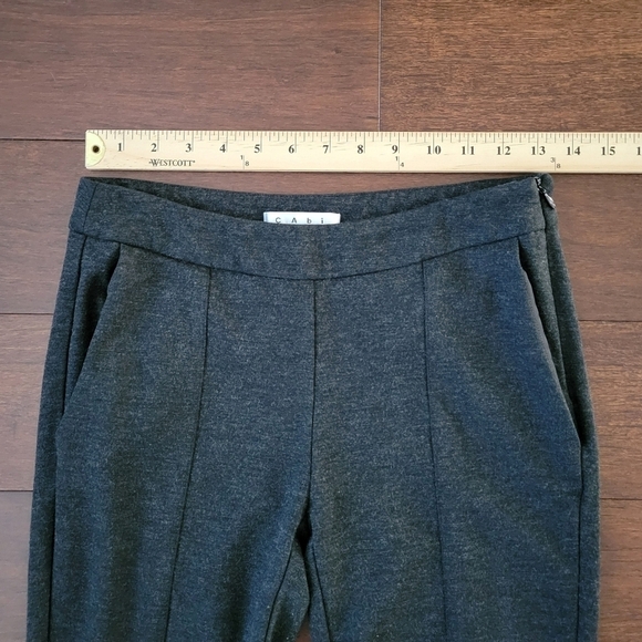 CAbi Dark Gray Aubrey Ponte Side Zip Skinny Stretch Pants #967 Women's Size 2 - Picture 9 of 12